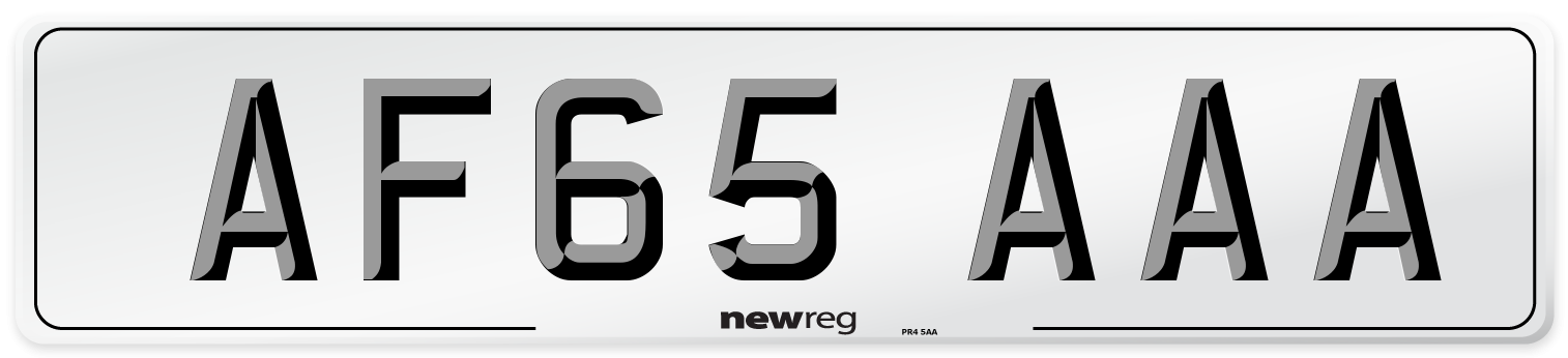 AF65 AAA Number Plate from New Reg
